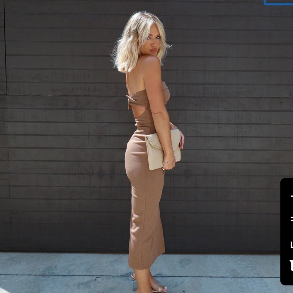 Vici Brown Midi Dress